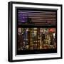 View from the Window - Manhattan Skyline by Night-Philippe Hugonnard-Framed Photographic Print