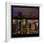 View from the Window - Manhattan Skyline by Night-Philippe Hugonnard-Framed Photographic Print