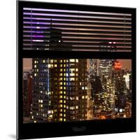 View from the Window - Manhattan Skyline by Night-Philippe Hugonnard-Mounted Photographic Print