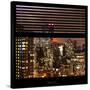 View from the Window - Manhattan Skyline by Night-Philippe Hugonnard-Stretched Canvas