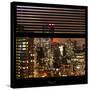 View from the Window - Manhattan Skyline by Night-Philippe Hugonnard-Stretched Canvas