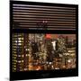 View from the Window - Manhattan Skyline by Night-Philippe Hugonnard-Mounted Photographic Print