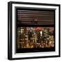 View from the Window - Manhattan Skyline by Night-Philippe Hugonnard-Framed Photographic Print