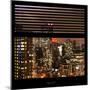 View from the Window - Manhattan Skyline by Night-Philippe Hugonnard-Mounted Photographic Print