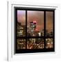 View from the Window - Manhattan Skyline by Night-Philippe Hugonnard-Framed Photographic Print