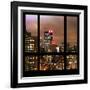 View from the Window - Manhattan Skyline by Night-Philippe Hugonnard-Framed Photographic Print