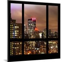 View from the Window - Manhattan Skyline by Night-Philippe Hugonnard-Mounted Photographic Print