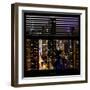 View from the Window - Manhattan Skyline by Night-Philippe Hugonnard-Framed Photographic Print