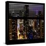 View from the Window - Manhattan Skyline by Night-Philippe Hugonnard-Stretched Canvas