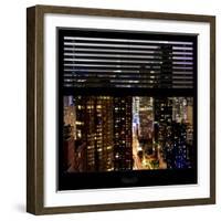 View from the Window - Manhattan Skyline by Night-Philippe Hugonnard-Framed Photographic Print