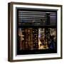 View from the Window - Manhattan Skyline by Night-Philippe Hugonnard-Framed Photographic Print