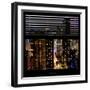 View from the Window - Manhattan Skyline by Night-Philippe Hugonnard-Framed Photographic Print