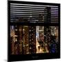 View from the Window - Manhattan Skyline by Night-Philippe Hugonnard-Mounted Photographic Print