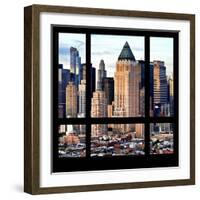 View from the Window - Manhattan Skyscrapers-Philippe Hugonnard-Framed Photographic Print