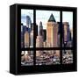 View from the Window - Manhattan Skyscrapers-Philippe Hugonnard-Framed Stretched Canvas