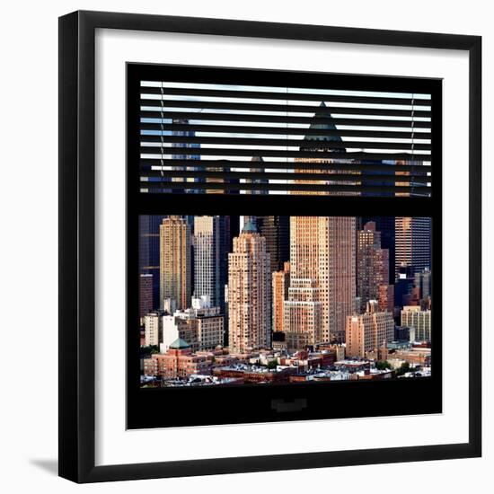 View from the Window - Manhattan Skyscrapers-Philippe Hugonnard-Framed Photographic Print