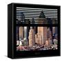 View from the Window - Manhattan Skyscrapers-Philippe Hugonnard-Framed Stretched Canvas