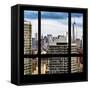 View from the Window - Manhattan Skyscrapers-Philippe Hugonnard-Framed Stretched Canvas