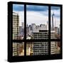 View from the Window - Manhattan Skyscrapers-Philippe Hugonnard-Stretched Canvas