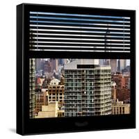 View from the Window - Manhattan Skyscrapers-Philippe Hugonnard-Framed Stretched Canvas