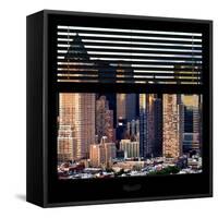 View from the Window - Manhattan Skyscrapers-Philippe Hugonnard-Framed Stretched Canvas