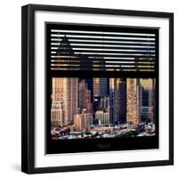 View from the Window - Manhattan Skyscrapers-Philippe Hugonnard-Framed Photographic Print