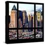 View from the Window - Manhattan Skyscrapers-Philippe Hugonnard-Stretched Canvas