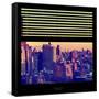 View from the Window - Manhattan Sunset-Philippe Hugonnard-Framed Stretched Canvas