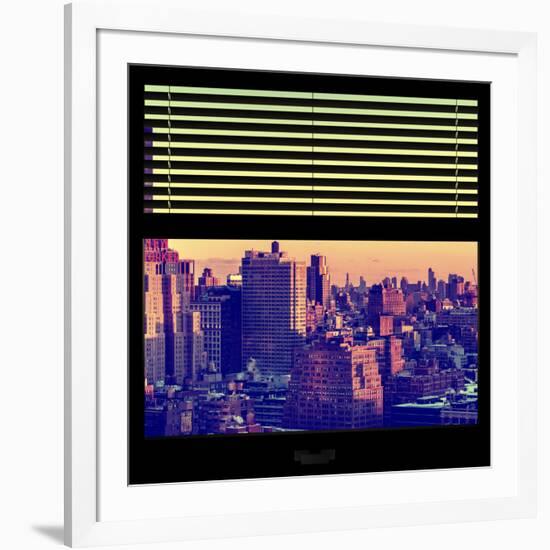 View from the Window - Manhattan Sunset-Philippe Hugonnard-Framed Photographic Print