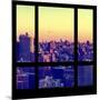 View from the Window - Manhattan Sunset-Philippe Hugonnard-Mounted Photographic Print