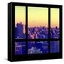 View from the Window - Manhattan Sunset-Philippe Hugonnard-Framed Stretched Canvas