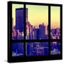 View from the Window - Manhattan Sunset-Philippe Hugonnard-Stretched Canvas