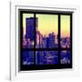 View from the Window - Manhattan Sunset-Philippe Hugonnard-Framed Photographic Print