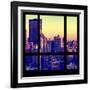 View from the Window - Manhattan Sunset-Philippe Hugonnard-Framed Photographic Print