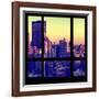 View from the Window - Manhattan Sunset-Philippe Hugonnard-Framed Photographic Print