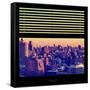 View from the Window - Manhattan Sunset-Philippe Hugonnard-Framed Stretched Canvas