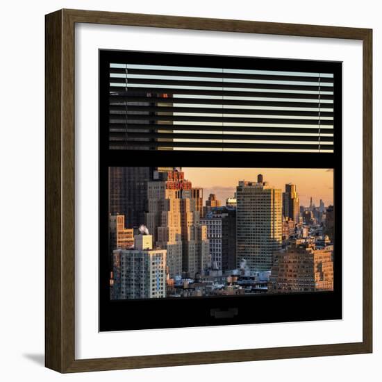 View from the Window - Manhattan Sunset-Philippe Hugonnard-Framed Photographic Print