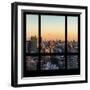 View from the Window - Manhattan Sunset-Philippe Hugonnard-Framed Photographic Print