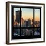 View from the Window - Manhattan Sunset-Philippe Hugonnard-Framed Photographic Print