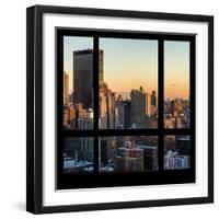 View from the Window - Manhattan Sunset-Philippe Hugonnard-Framed Photographic Print