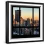 View from the Window - Manhattan Sunset-Philippe Hugonnard-Framed Photographic Print