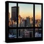 View from the Window - Manhattan Sunset-Philippe Hugonnard-Stretched Canvas