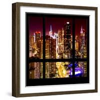 View from the Window - Midtown Manhattan Night-Philippe Hugonnard-Framed Photographic Print