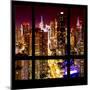 View from the Window - Midtown Manhattan Night-Philippe Hugonnard-Mounted Photographic Print