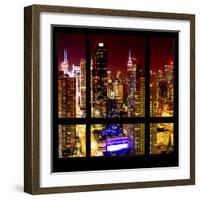 View from the Window - Midtown Manhattan Night-Philippe Hugonnard-Framed Photographic Print