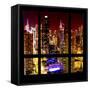 View from the Window - Midtown Manhattan Night-Philippe Hugonnard-Framed Stretched Canvas