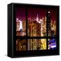 View from the Window - Midtown Manhattan Night-Philippe Hugonnard-Framed Stretched Canvas