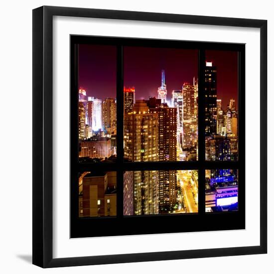 View from the Window - Midtown Manhattan Night-Philippe Hugonnard-Framed Photographic Print