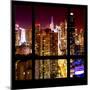 View from the Window - Midtown Manhattan Night-Philippe Hugonnard-Mounted Photographic Print