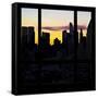 View from the Window - New York at Sunrise-Philippe Hugonnard-Framed Stretched Canvas